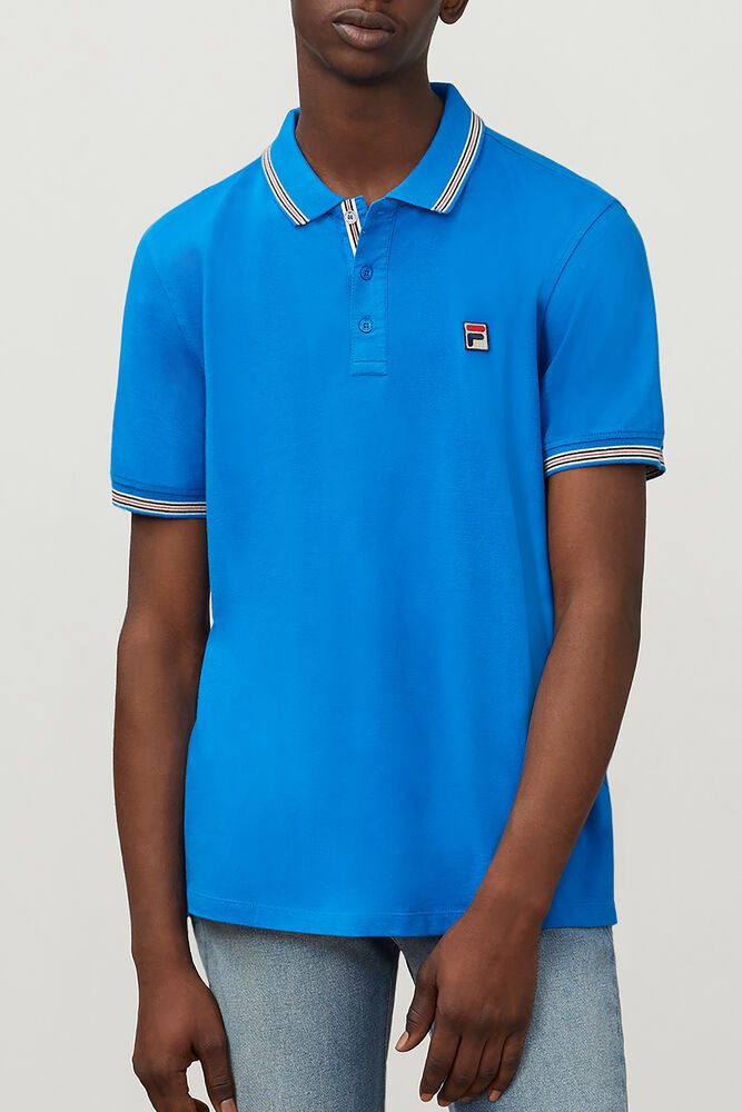 Fila Polo Matcho 3 Mens Blue - India ABM-514932